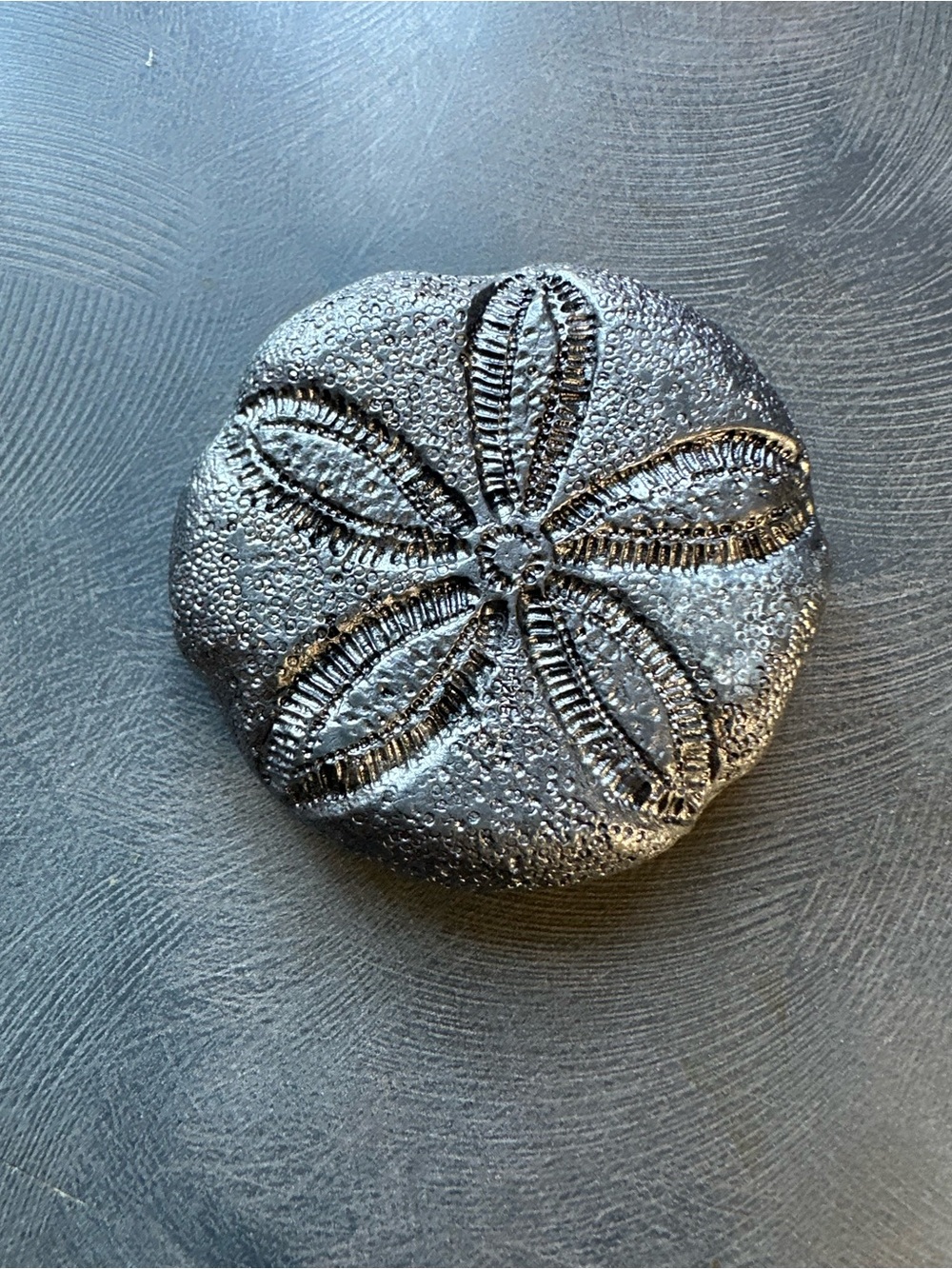 Silver Sand Dollar Accent Sculpture by